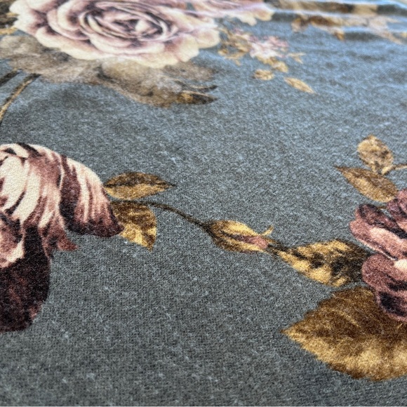 Floral Lace-Up long sleeves Swing sweater Dress size large - Picture 7 of 14